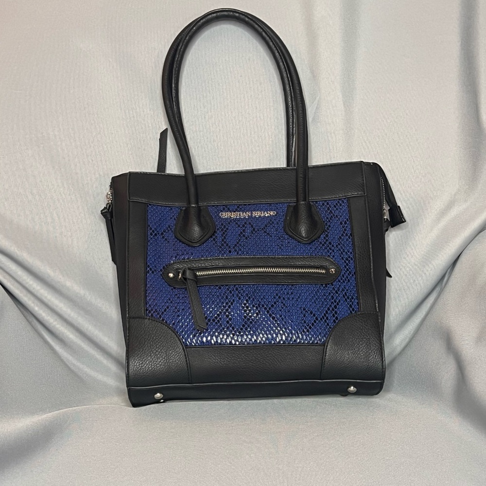 ⚠️ SOLD ..NEW Christian Siriano Black and Blue and White Women's Bag
